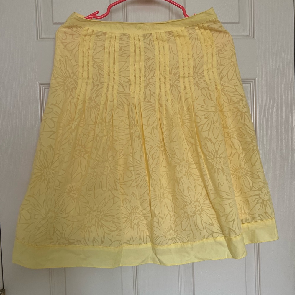 Cynthia Cynthia Steffe Yellow Floral Skirt, Size 2, Pre-Owned